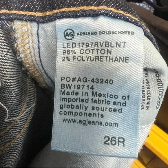 AG ADRIANO GOLDSCHMIED RHETT high waist straight with cuffed hem size 26R - Picture 11 of 14